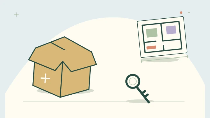 Boxă de depozitare comparată cu documentele apartamentului