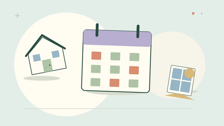 Calendar de cumpărare lângă o casă luminată